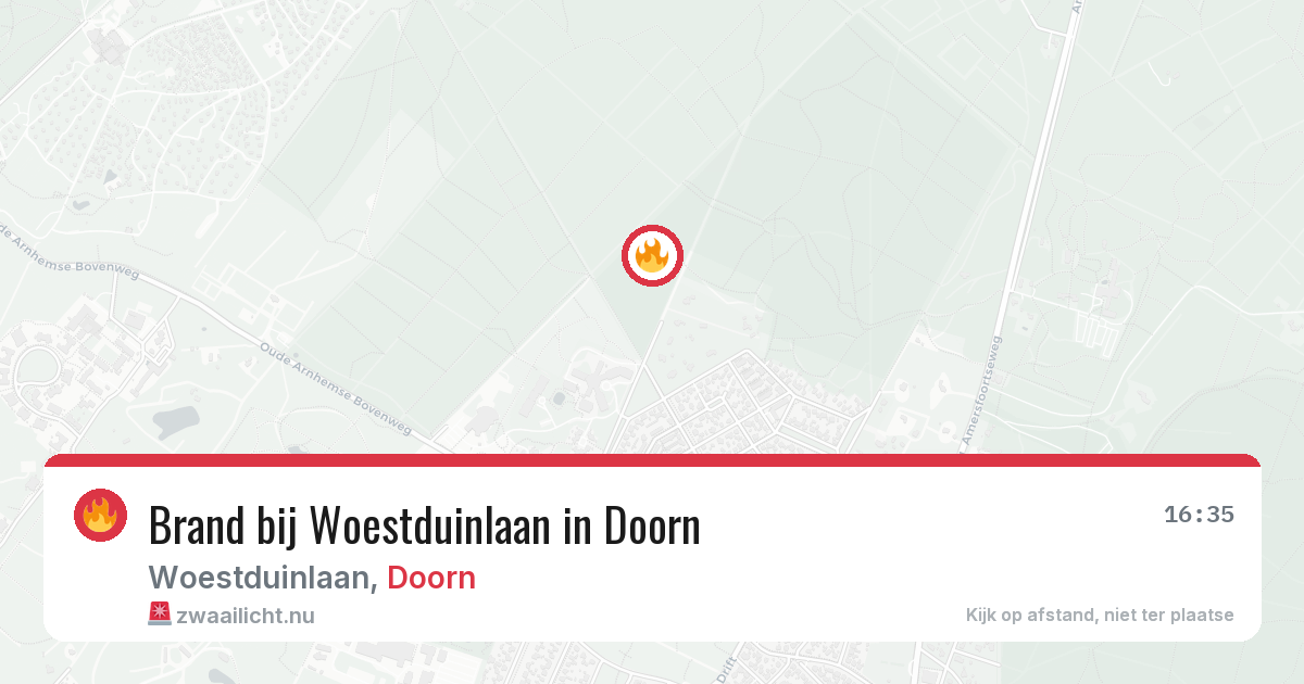 Brand bij Woestduinlaan in Doorn — 11 jul 2026