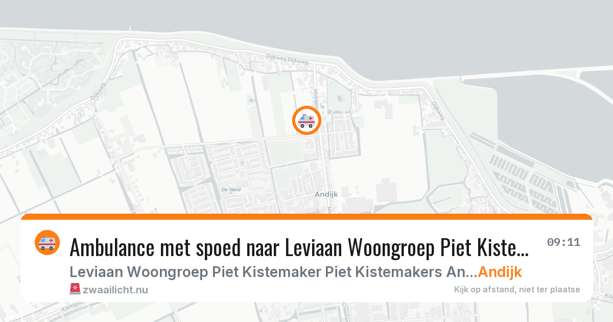 Ambulance met spoed naar Leviaan Woongroep Piet Kistemaker Piet Kistemakers Andijk in Andijk — 7 jul 2026