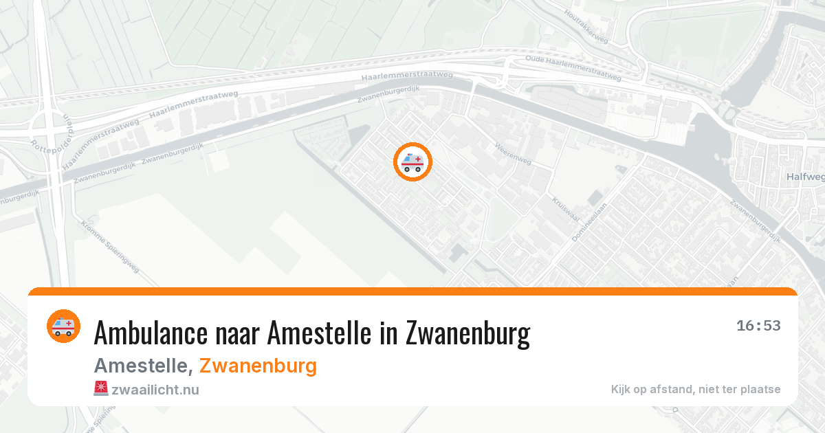 Ambulance naar Amestelle in Zwanenburg — 20 jul 2026