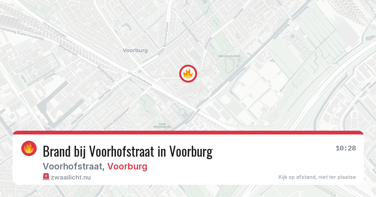 Brand bij Voorhofstraat in Voorburg — 25 jul 2026