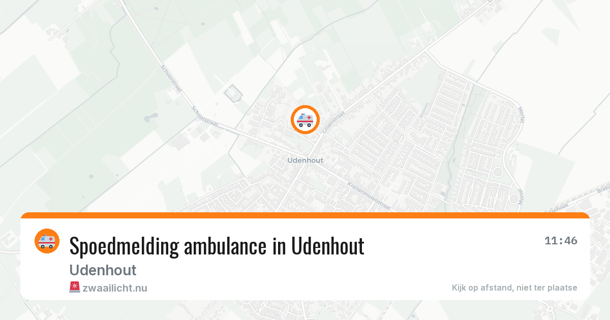 Spoedmelding ambulance in Udenhout — 11 jul 2026