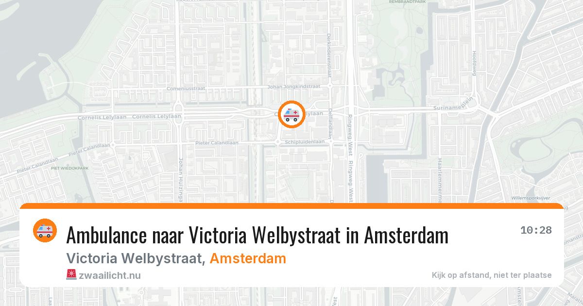 Ambulance naar Victoria Welbystraat in Amsterdam — 21 mei 2026