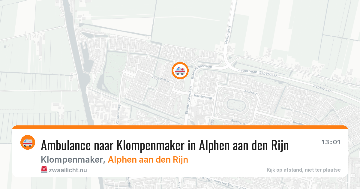 Ambulance naar Klompenmaker in Alphen aan den Rijn — 26 mei 2026