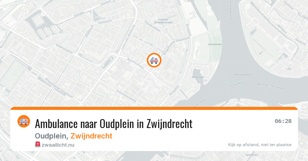 Ambulance naar Oudplein in Zwijndrecht — 15 jul 2026