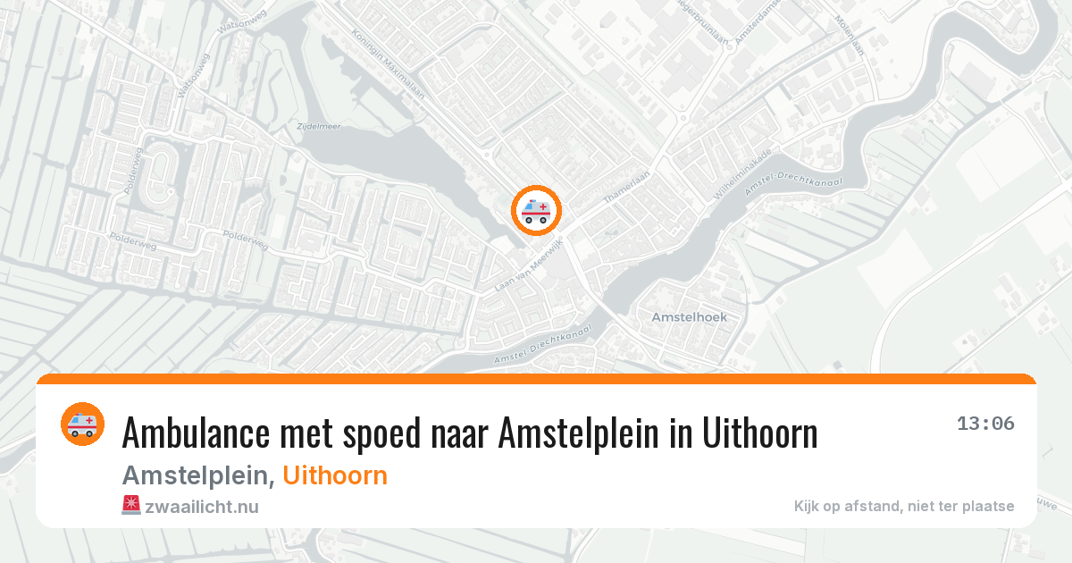 Ambulance met spoed naar Amstelplein in Uithoorn — 29 mrt 2026