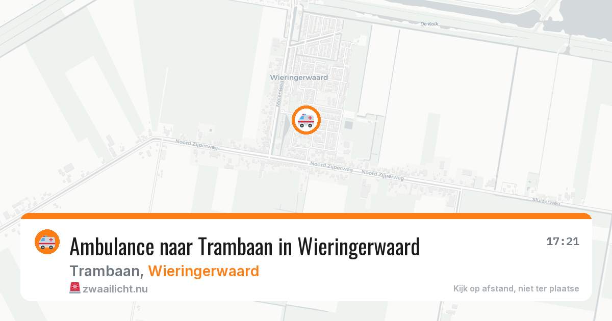 Ambulance naar Trambaan in Wieringerwaard — 19 jul 2026