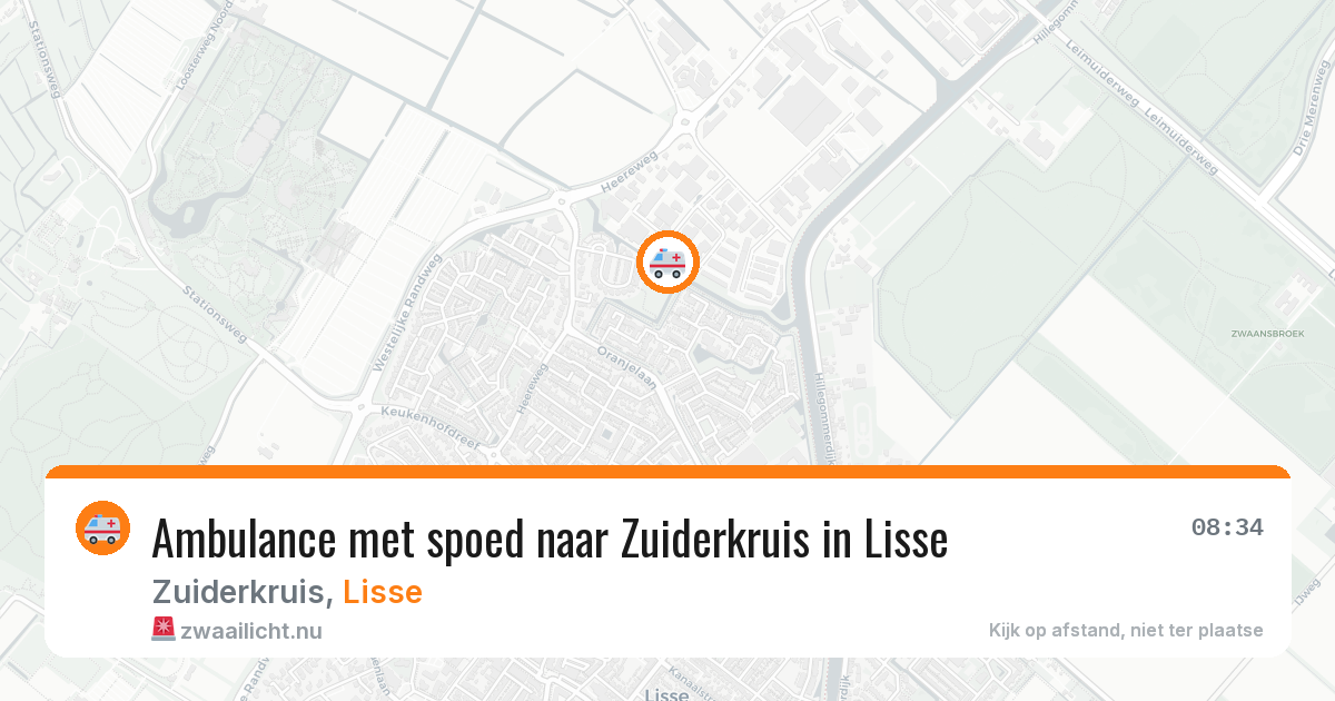 Ambulance met spoed naar Zuiderkruis in Lisse — 13 mei 2026