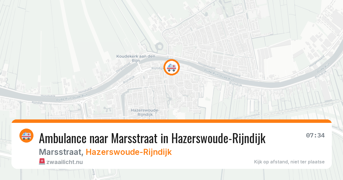 Ambulance naar Marsstraat in Hazerswoude-Rijndijk — 15 jul 2026
