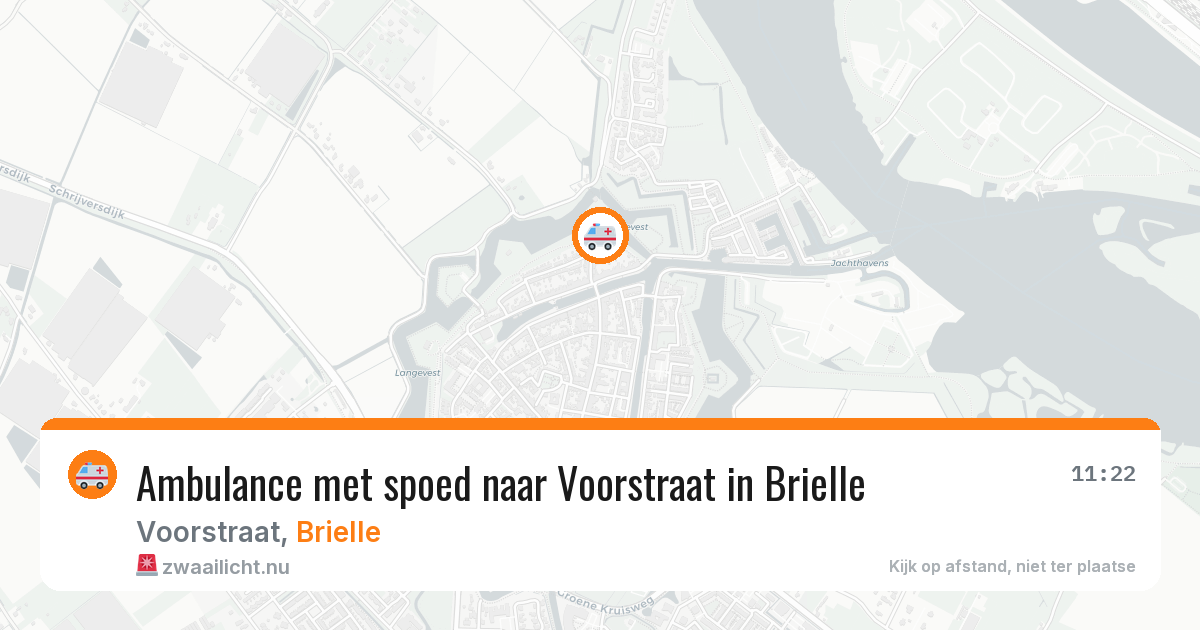 Ambulance met spoed naar Voorstraat in Brielle — 20 jul 2026