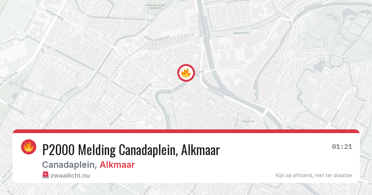 P2000 Melding Canadaplein, Alkmaar — 13 mei 2026