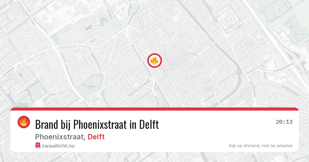Brand bij Phoenixstraat in Delft — 1 mei 2026