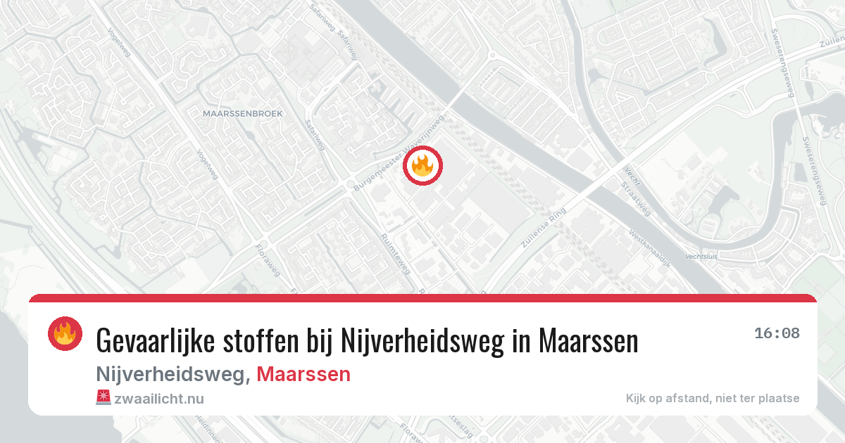 Gevaarlijke stoffen bij Nijverheidsweg in Maarssen — 24 mei 2026