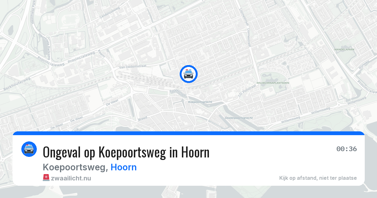 Ongeval op Koepoortsweg in Hoorn — 27 mrt 2026