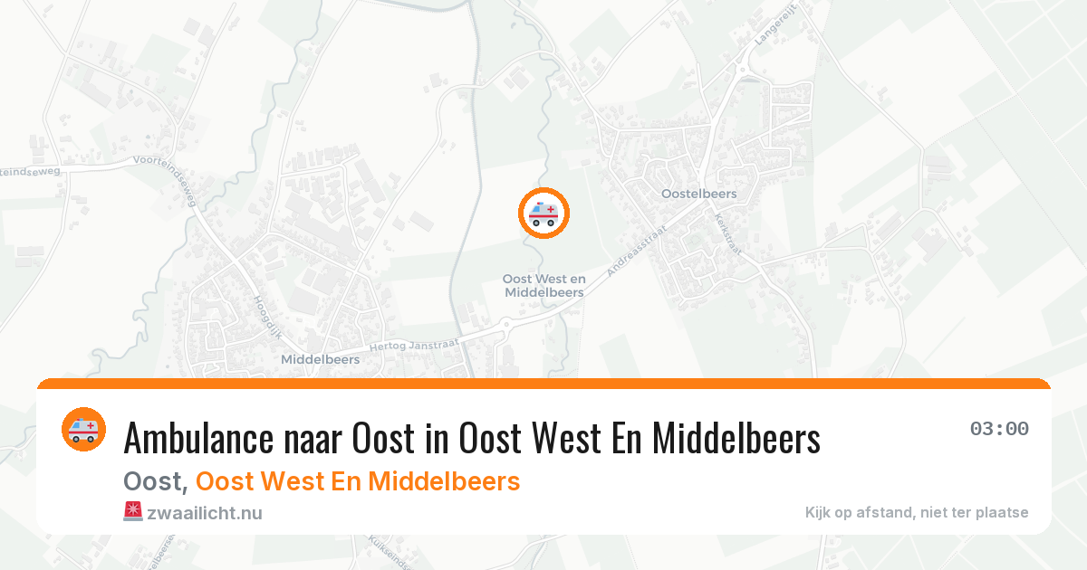 Ambulance naar Oost in Oost West En Middelbeers — 24 mei 2026