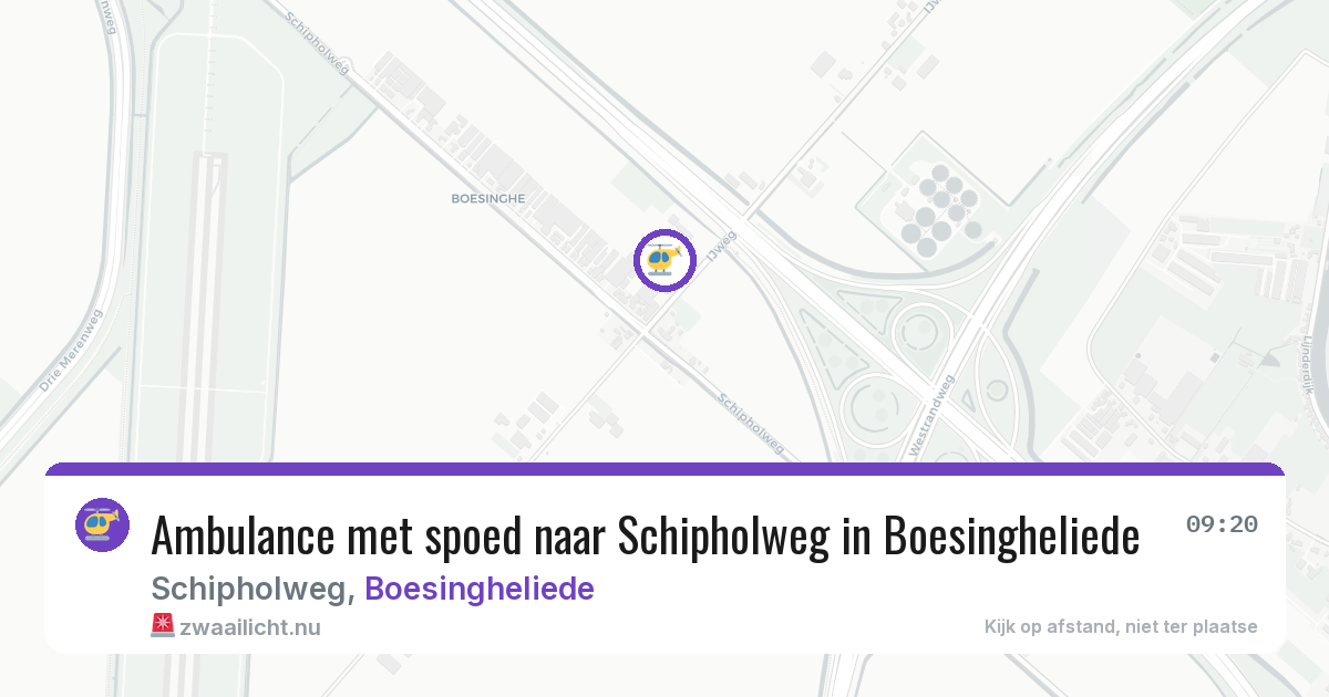 Ambulance met spoed naar Schipholweg in Boesingheliede — 2 mrt 2026