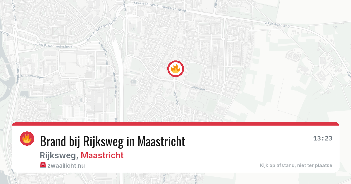 Brand bij Rijksweg in Maastricht — 26 jul 2026