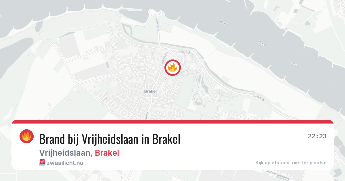 Brand bij Vrijheidslaan in Brakel — 24 jul 2026