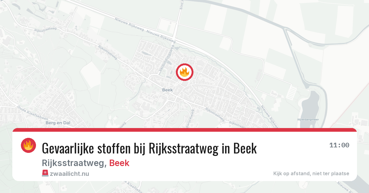 Gevaarlijke stoffen bij Rijksstraatweg in Beek — 28 jan 2026