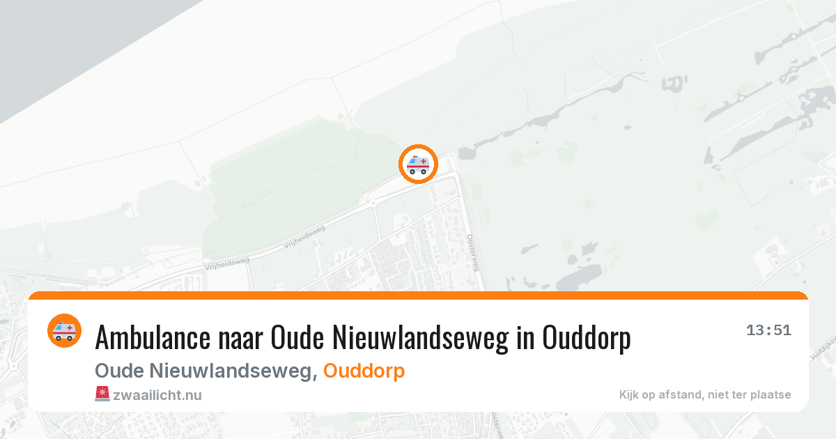 Ambulance naar Oude Nieuwlandseweg in Ouddorp — 1 jun 2026