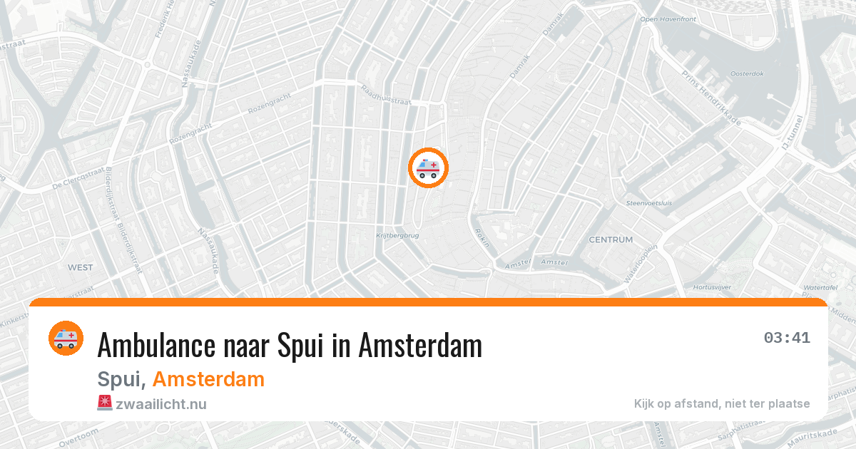 Ambulance naar Spui in Amsterdam — 11 jul 2026