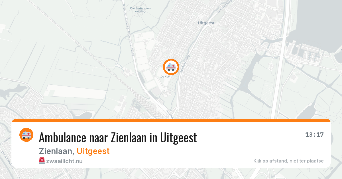 Ambulance naar Zienlaan in Uitgeest — 12 jul 2026