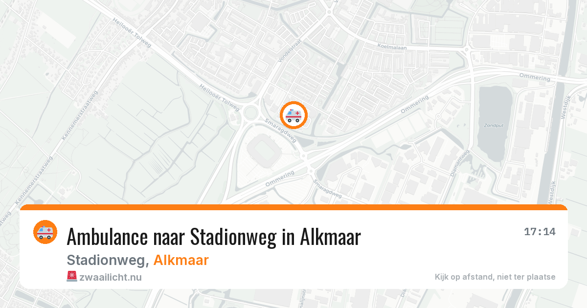 Ambulance naar Stadionweg in Alkmaar — 25 mei 2026