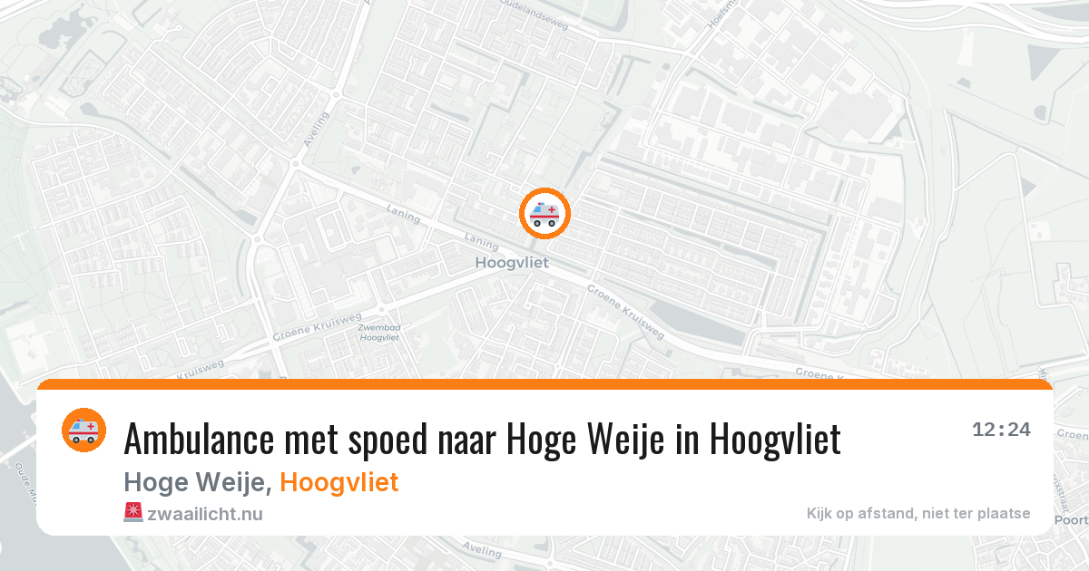 Ambulance met spoed naar Hoge Weije in Hoogvliet — 23 apr 2026