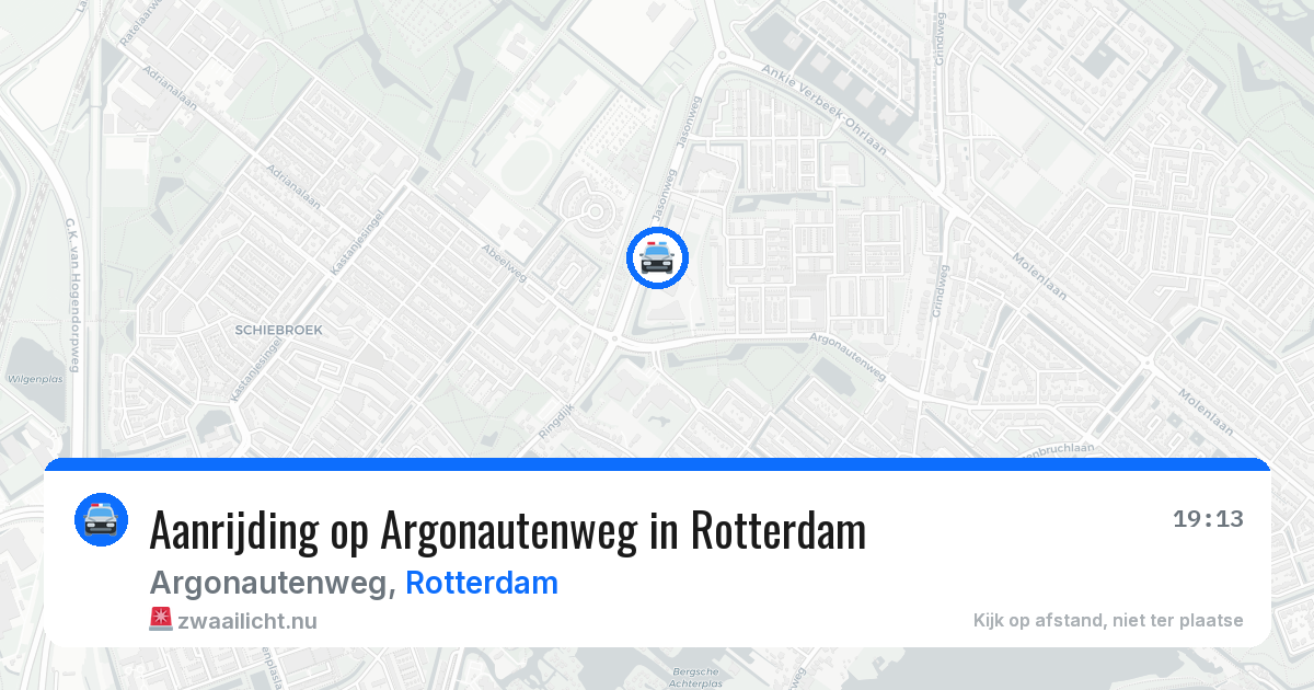 Aanrijding op Argonautenweg in Rotterdam — 25 mrt 2026