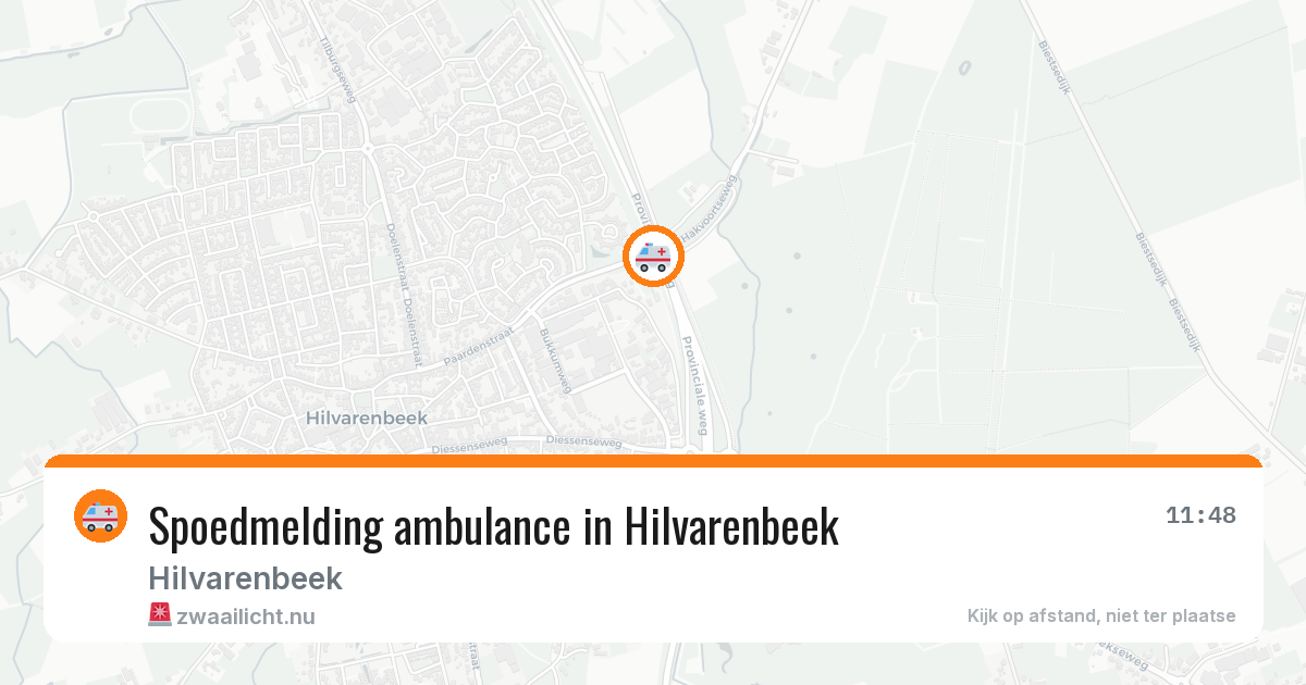 Spoedmelding ambulance in Hilvarenbeek — 11 jul 2026