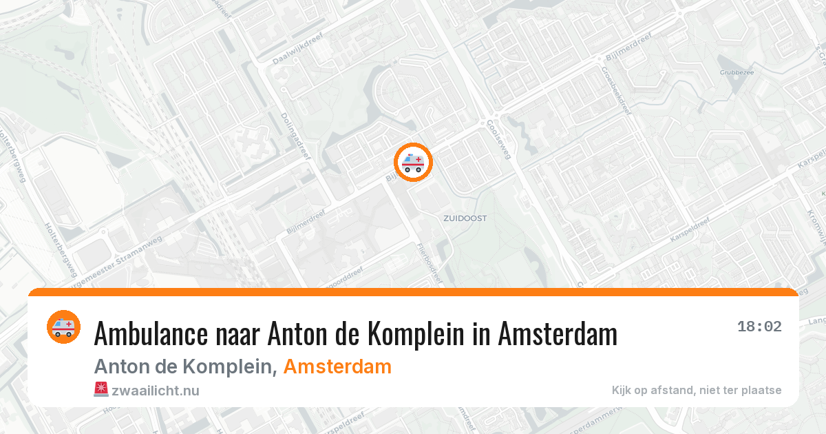 Ambulance naar Anton de Komplein in Amsterdam — 3 jun 2026