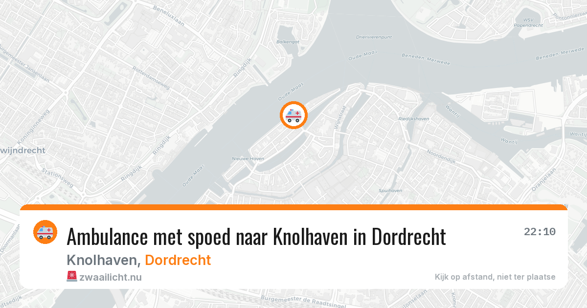 Ambulance met spoed naar Knolhaven in Dordrecht — 19 jul 2026