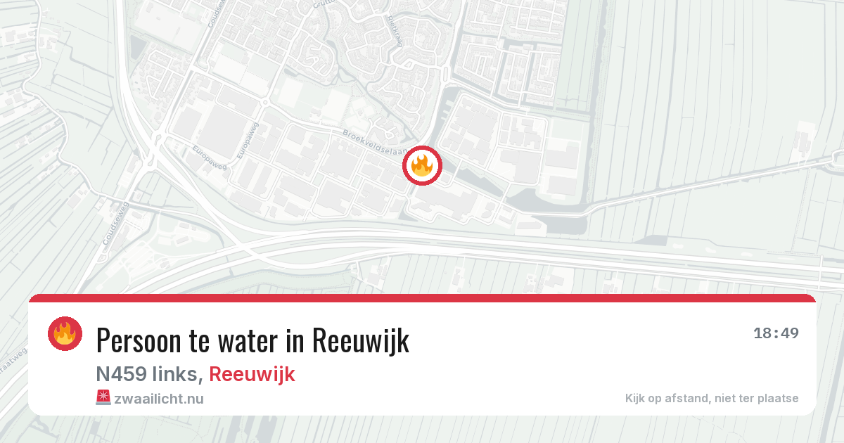 Persoon te water in Reeuwijk — 20 apr 2026