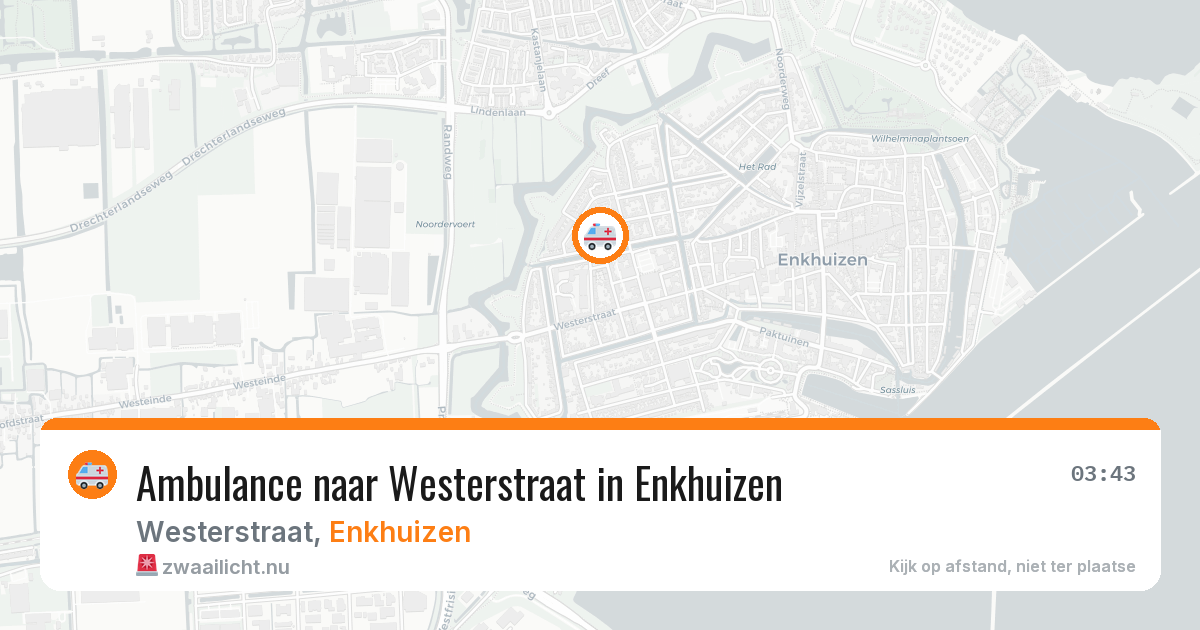 Ambulance naar Westerstraat in Enkhuizen — 18 jul 2026