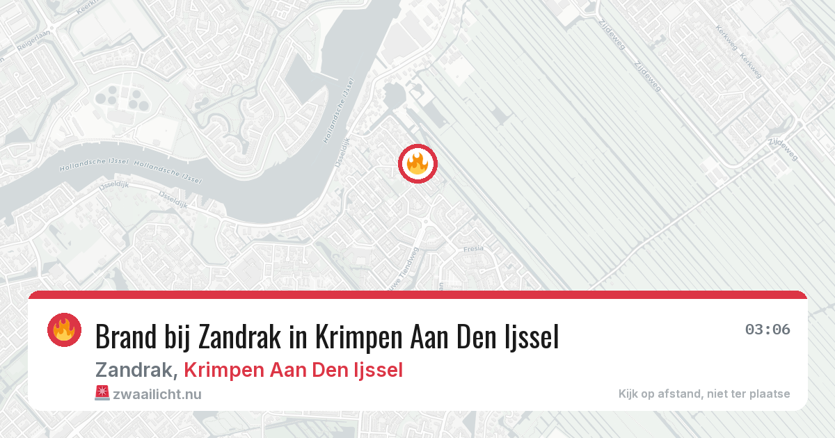 Brand bij Zandrak in Krimpen Aan Den Ijssel — 27 jul 2026