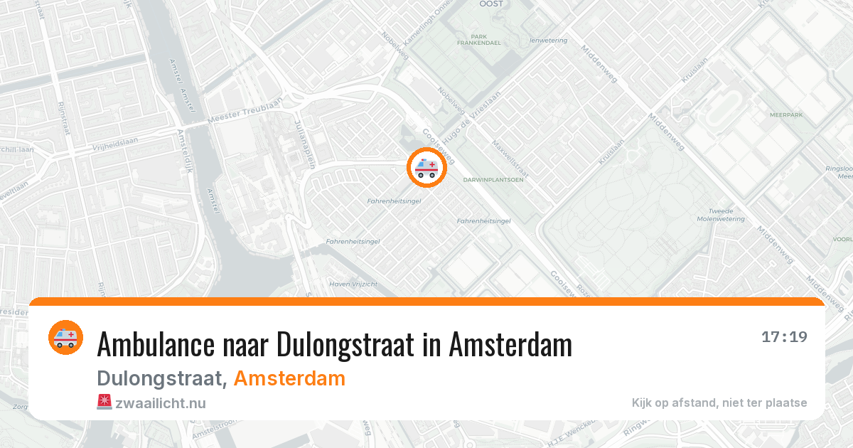 Ambulance naar Dulongstraat in Amsterdam — 21 mei 2026