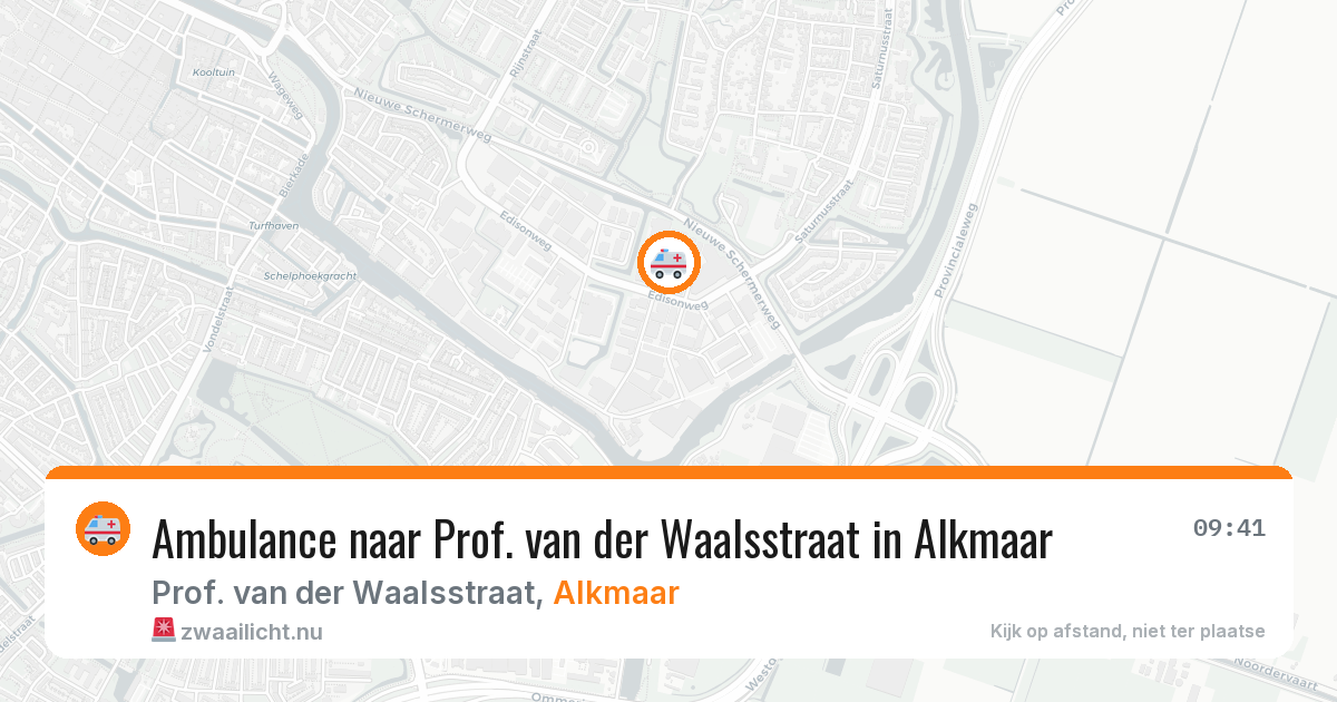 Ambulance naar Prof. van der Waalsstraat in Alkmaar — 11 mei 2026