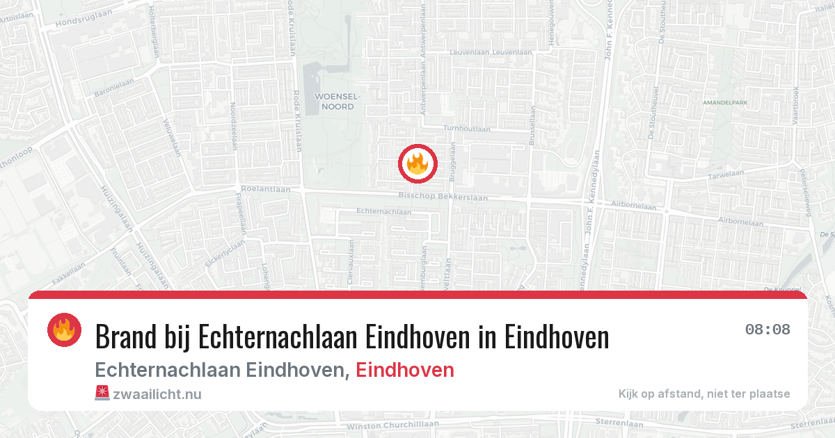 Brand bij Echternachlaan Eindhoven in Eindhoven — 21 mei 2026