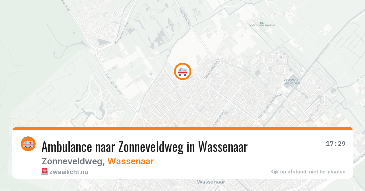Ambulance naar Zonneveldweg in Wassenaar — 16 mrt 2026
