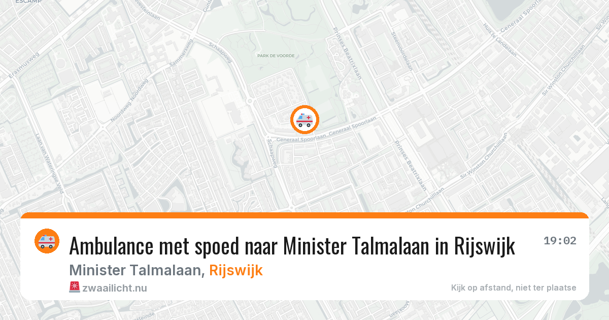 Ambulance met spoed naar Minister Talmalaan in Rijswijk — 6 jun 2026