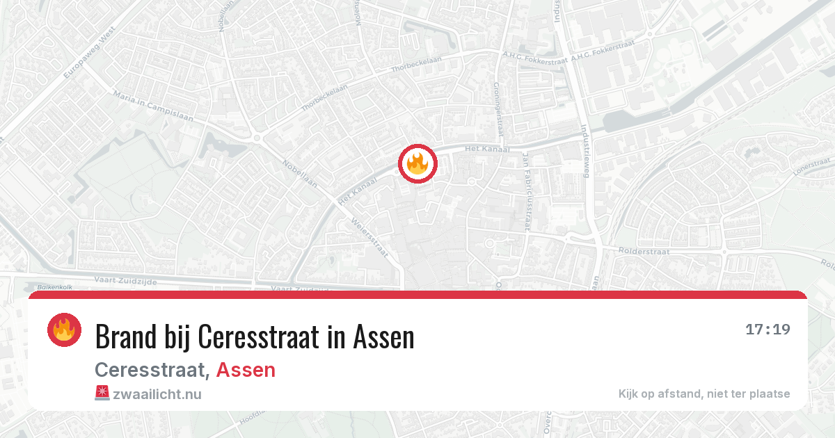 Brand bij Ceresstraat in Assen — 16 mrt 2026