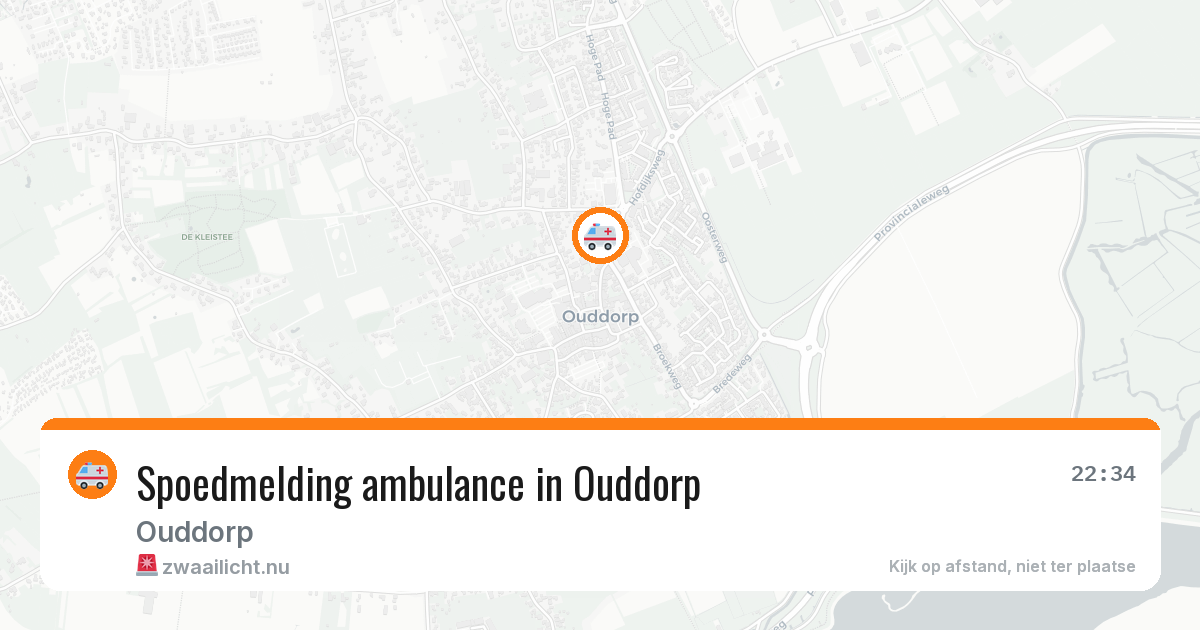 Spoedmelding ambulance in Ouddorp — 20 jul 2026