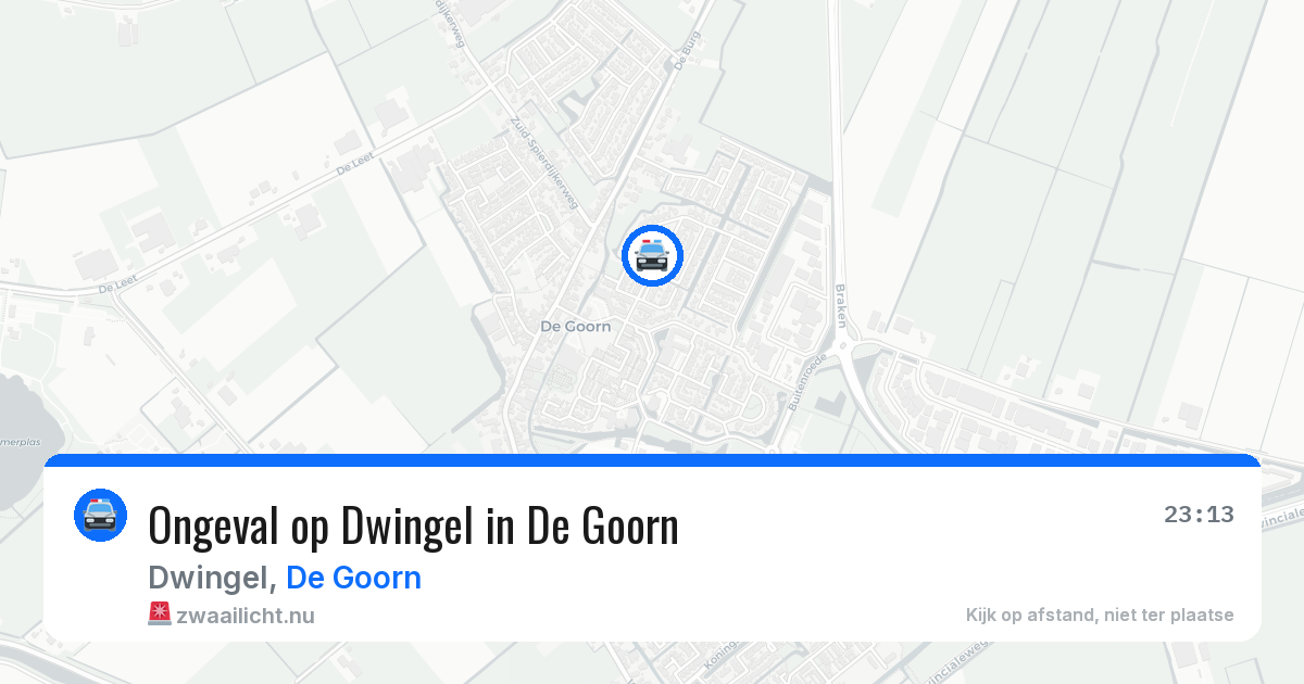 Ongeval op Dwingel in De Goorn — 13 apr 2026