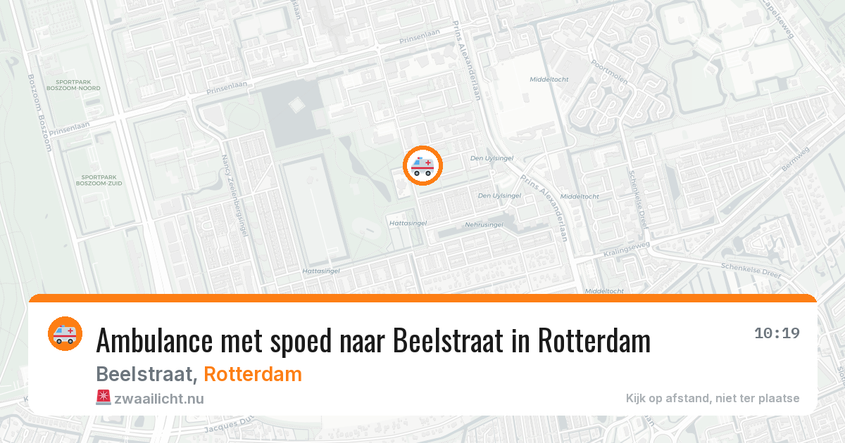 Ambulance met spoed naar Beelstraat in Rotterdam — 22 jul 2026
