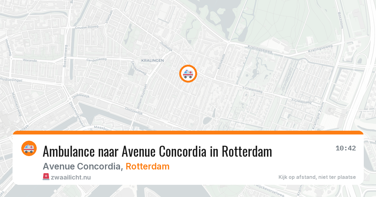 Ambulance naar Avenue Concordia in Rotterdam — 25 mrt 2026