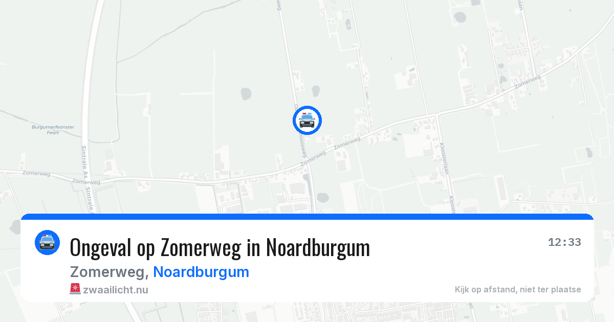 Ongeval op Zomerweg in Noardburgum — 19 mei 2026