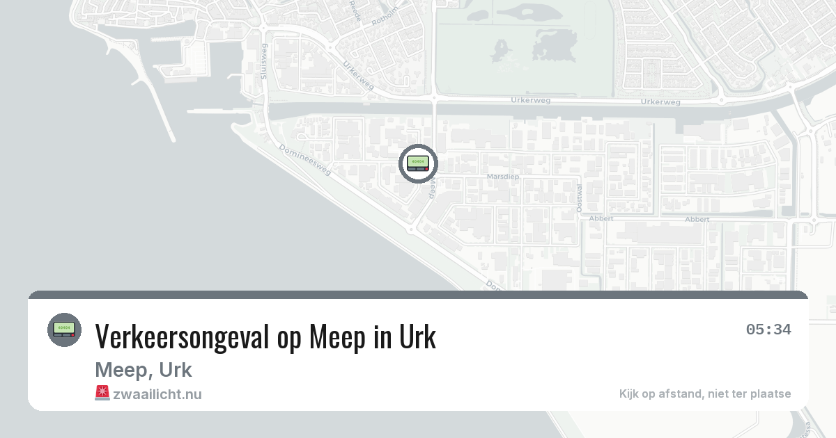 Verkeersongeval op Meep in Urk — 20 feb 2026