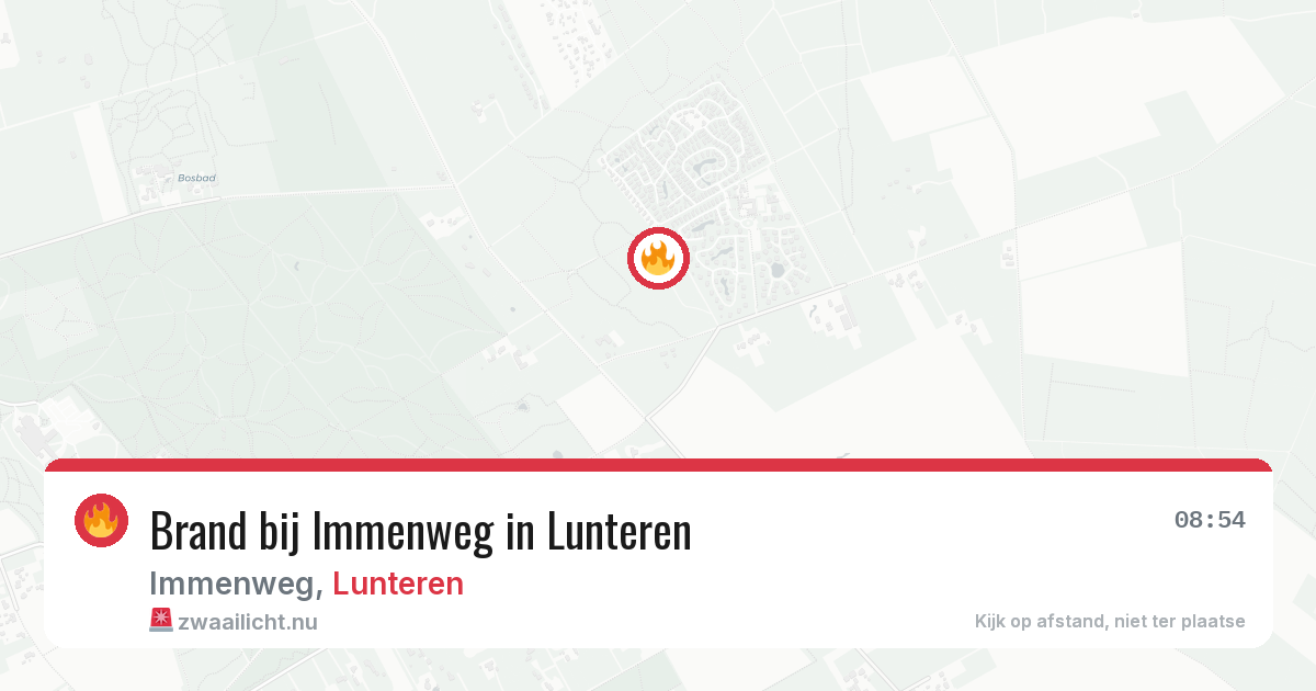 Brand bij Immenweg in Lunteren — 8 mrt 2026