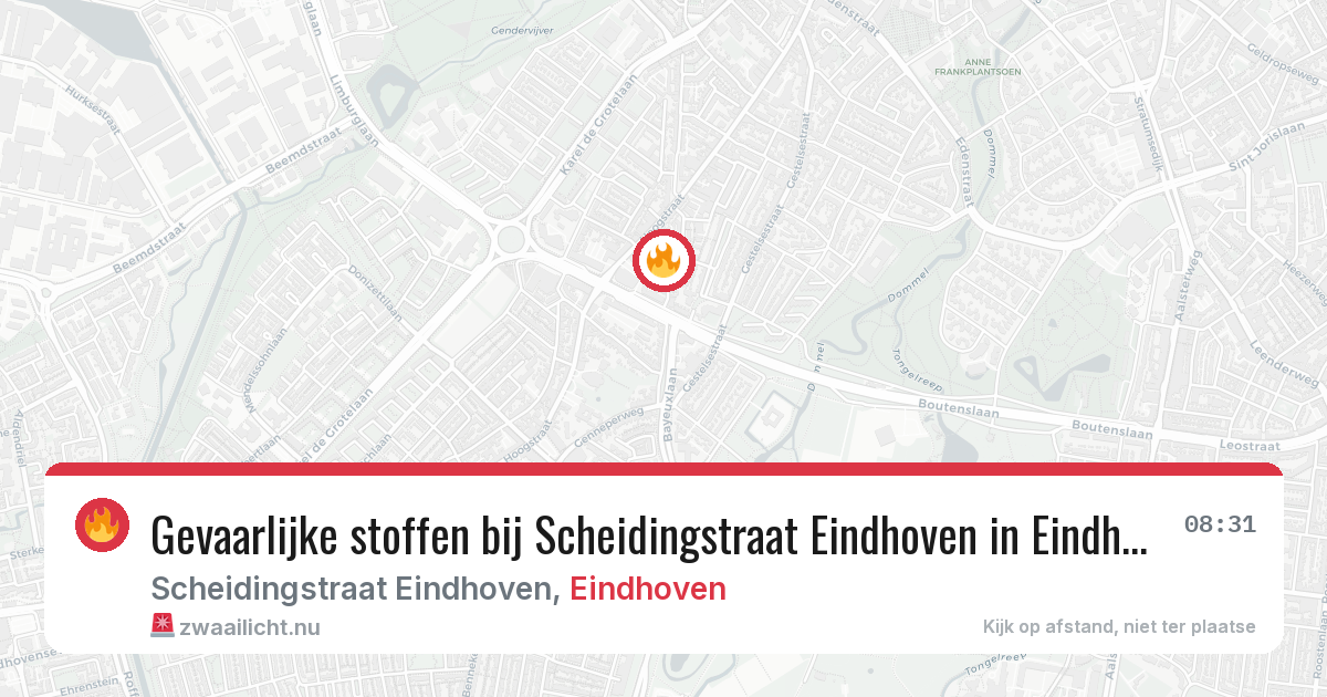 Gevaarlijke stoffen bij Scheidingstraat Eindhoven in Eindhoven — 22 mei 2026