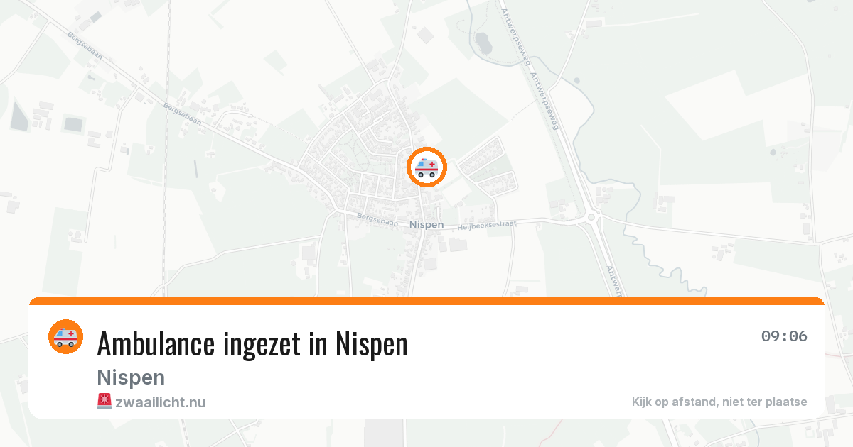 Ambulance ingezet in Nispen — 24 jul 2026