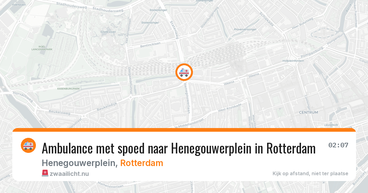 Ambulance met spoed naar Henegouwerplein in Rotterdam — 24 mrt 2026
